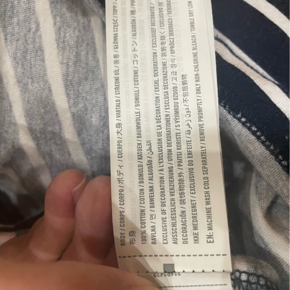 Hollister navy blue and white striped tee with logo / XS / Excellent condition - Picture 13 of 13